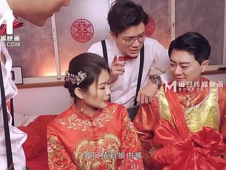 MODELEDIA ASIA-Lewd Bridal Scene-Liang Yun Fei-MD-0232 Il miglior peel porno asiatico originale