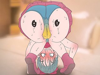 Piplup sul calcio di Bulma! Pokemon e Bogeyman Ball Anime Hentai (Cartoon 2D Sex) Porn